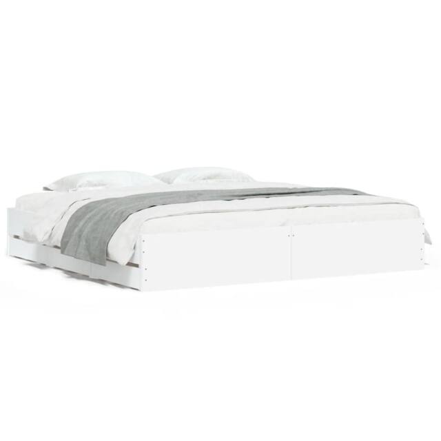 Berkfield Home Bed Frame with Drawers without Mattress White 160x200 cm - image 1