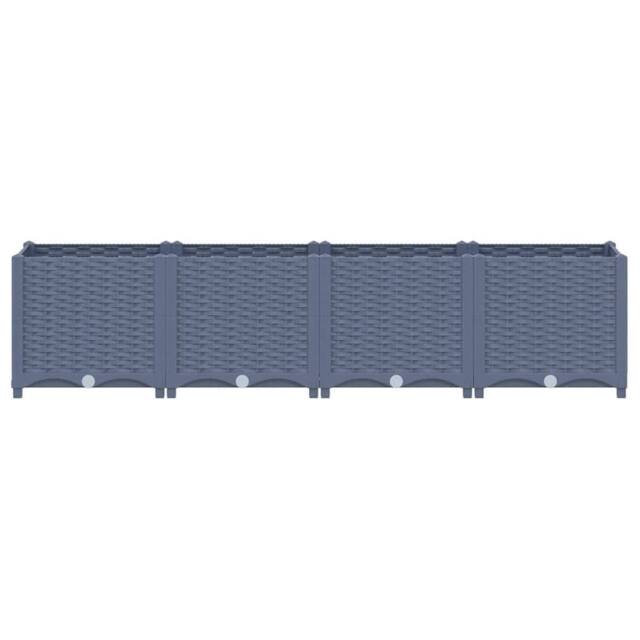 Berkfield Home Raised Bed 160x40x38 cm Polypropylene in Grey - Size: 160 x 40 x 38 cm - image 1