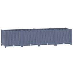 Berkfield Home Raised Bed 160x40x38 cm Polypropylene in Grey - Size: 160 x 40 x 38 cm - thumbnail 3