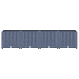 Berkfield Home Raised Bed 160x40x38 cm Polypropylene in Grey - Size: 160 x 40 x 38 cm - thumbnail 1