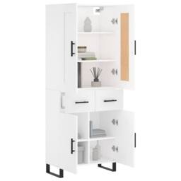 Berkfield Home Highboard White 69.5x34x180 cm Engineered Wood - thumbnail 3