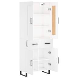 Berkfield Home Highboard White 69.5x34x180 cm Engineered Wood - thumbnail 4