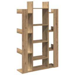 Berkfield Home Decorative Book Cabinet Artisan Oak 86x25.5x140 cm Engineered Wood in Brown - thumbnail 6