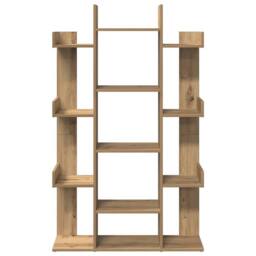 Berkfield Home Decorative Book Cabinet Artisan Oak 86x25.5x140 cm Engineered Wood in Brown - thumbnail 4