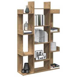 Berkfield Home Decorative Book Cabinet Artisan Oak 86x25.5x140 cm Engineered Wood in Brown - thumbnail 2