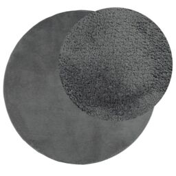 Berkfield Home Rug OVIEDO Short Pile Anthracite √ò 160 cm in Black - Size: Medium - thumbnail 3