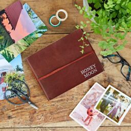 Paper High Distressed Leather Photo Album in Brown - Size: XL - thumbnail 5