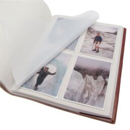 Paper High Distressed Leather Photo Album in Brown - Size: XL - thumbnail 2