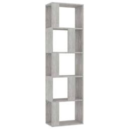 Berkfield Home Book Cabinet/Room Divider Concrete Grey 45x24x159 cm Engineered Wood - Size: 45 x 24 x 159 cm - thumbnail 1
