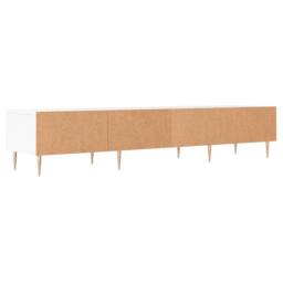 Berkfield Home TV Cabinet White 150x36x30 cm Engineered Wood - Size: 150 x 36 x 30 cm - thumbnail 8