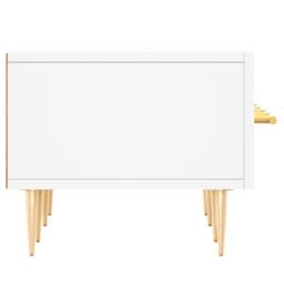 Berkfield Home TV Cabinet White 150x36x30 cm Engineered Wood - Size: 150 x 36 x 30 cm - thumbnail 7