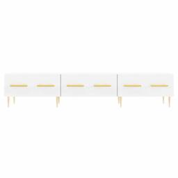 Berkfield Home TV Cabinet White 150x36x30 cm Engineered Wood - Size: 150 x 36 x 30 cm - thumbnail 5