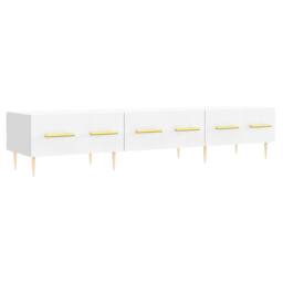 Berkfield Home TV Cabinet White 150x36x30 cm Engineered Wood - Size: 150 x 36 x 30 cm - thumbnail 3