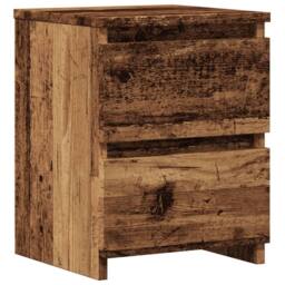 Berkfield Home Bedside Cabinets¬†2 pcs Old Wood 30x30x40 cm Engineered Wood in Brown - Size: 30 x 30 x 40 cm - thumbnail 4