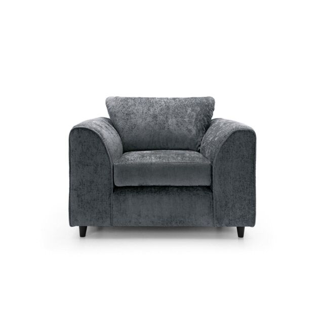 Abakus Direct Harriet Crushed Chenille Armchair Chair in Dark Grey - image 1