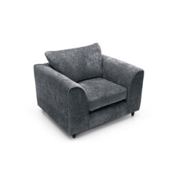 Abakus Direct Harriet Crushed Chenille Armchair Chair in Dark Grey - thumbnail 4