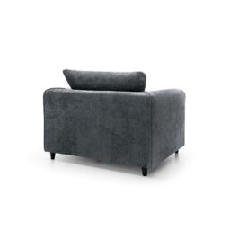 Abakus Direct Harriet Crushed Chenille Armchair Chair in Dark Grey - thumbnail 3