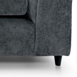 Abakus Direct Harriet Crushed Chenille Armchair Chair in Dark Grey - thumbnail 6
