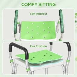 EONLION Green Portable Bath Stool - thumbnail 3