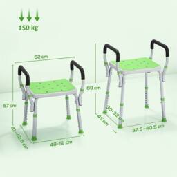 EONLION Green Portable Bath Stool - thumbnail 2