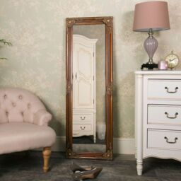 Melody Maison Tall Gold Wall Mirror 47cm X 142cm in Metallic Gold - Size: 47 cm X 142 cm - thumbnail 5