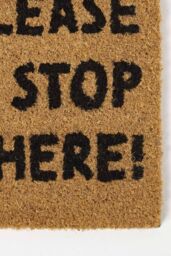 Homescapes Santa Stop Here' Rubber & Coir Doormat in Natural - Size: 40 cm x 60 cm - thumbnail 2