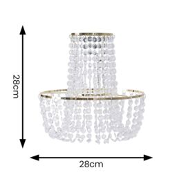 ValueLights Tegan Silver Acrylic Jewel Droplet Pendant Ceiling Light Lamp Shade in Gold - thumbnail 5