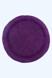 Homescapes Luxury Round Bath Mat Reversible 100% Cotton 1600GSM, 80cm, Quick Dry in Purple - thumbnail 1