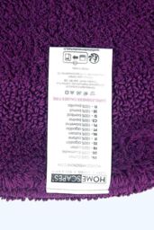 Homescapes Luxury Round Bath Mat Reversible 100% Cotton 1600GSM, 80cm, Quick Dry in Purple - thumbnail 3