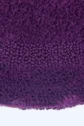 Homescapes Luxury Round Bath Mat Reversible 100% Cotton 1600GSM, 80cm, Quick Dry in Purple - thumbnail 2