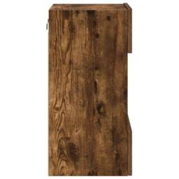 Berkfield Home TV Wall Cabinets with LED Lights 2 pcs Smoked Oak 40x30x60.5 cm in Brown - thumbnail 9