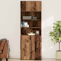 Berkfield Home Wall Cabinet Old wood 80 x 42.5 x 40 cm Engineered wood in Brown - thumbnail 2