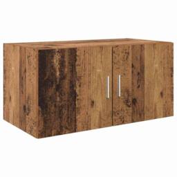 Berkfield Home Wall Cabinet Old wood 80 x 42.5 x 40 cm Engineered wood in Brown - thumbnail 1