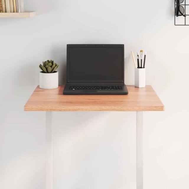 Berkfield Home Table Top Light Brown 60x40x2 cm Treated Solid Wood Oak Live Edge - Size: 60 x 40 x 2 cm - image 1