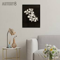 "Artery8 Black & White Orchid Flower De Mesquita Framed Canvas Wall Art Print - Size: W12"" x H16""" - thumbnail 3