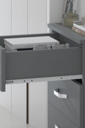 FWStyle Tunis 5 Drawer Tall Slim Chest Of Drawers - Matt Grey - thumbnail 5