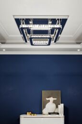 Living and Home Crystal Maze Square Ceiling Lamp - A Sparkly Wonderland for Your Room in Silver - thumbnail 2