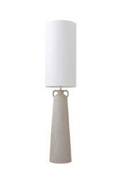 ValueLights Grayson Natural Ceramic Urn Style Midi Floor Lamp with LED Bulb in Cream - thumbnail 6