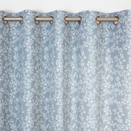 Sundour Sade Eyelet Curtains in Blue - Size: 229 cm width x 137 cm drop - thumbnail 2