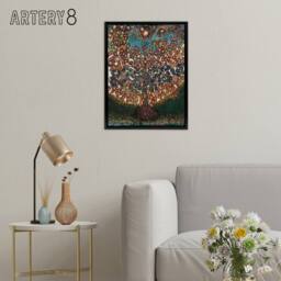 "Artery8 Seraphine Louis Garden of Eden Tree Of Life Framed Canvas Wall Art - Size: W12"" x H16""" - thumbnail 3