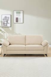 More4Homes Malmo 3 Seater Sofa Modern Scandi Style Fabric Living Room Sofa in Beige - thumbnail 8