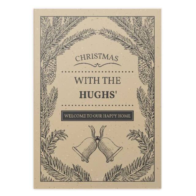 iWantoneofthose Personalised Christmas With Vintage Artprint - Size: A2