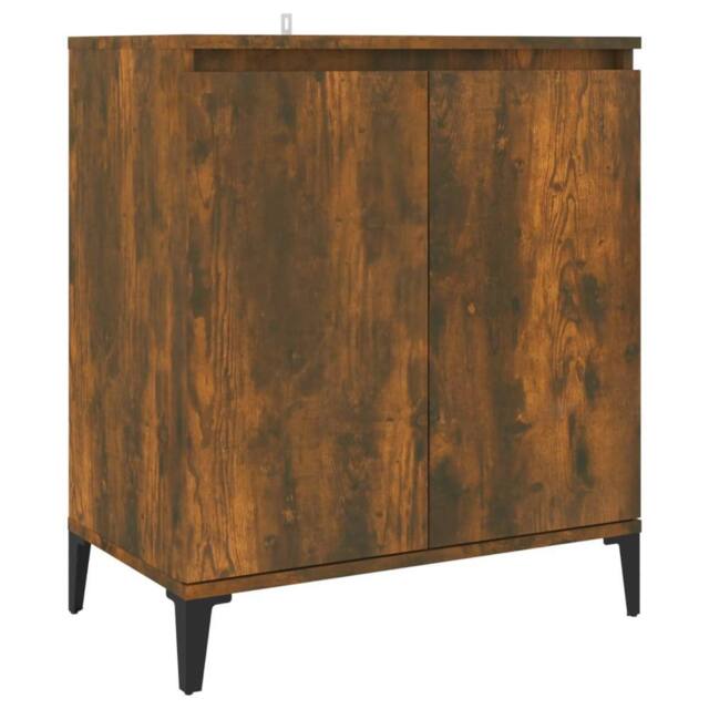 Berkfield Home Sideboard Smoked Oak 60x35x70 cm Engineered Wood in Brown - Size: 60 x 35 x 70 cm - image 1