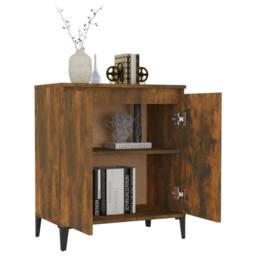Berkfield Home Sideboard Smoked Oak 60x35x70 cm Engineered Wood in Brown - Size: 60 x 35 x 70 cm - thumbnail 6