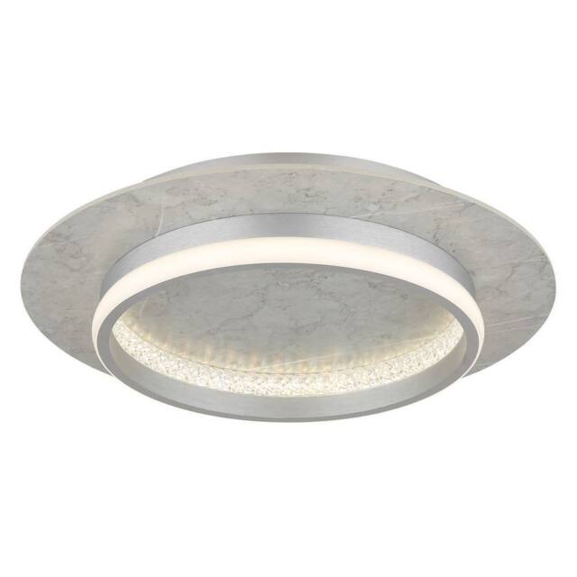 Netlighting Mary Semi Ceiling Light Silver 40cm LED Dimmable 2700-6500K Remote - image 1