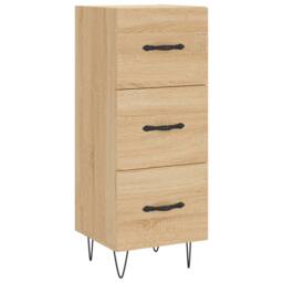 Berkfield Home Sideboard Sonoma Oak 34.5x34x90 cm Engineered Wood in Brown - thumbnail 1