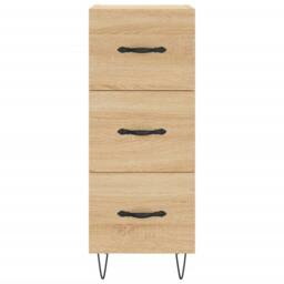 Berkfield Home Sideboard Sonoma Oak 34.5x34x90 cm Engineered Wood in Brown - thumbnail 6