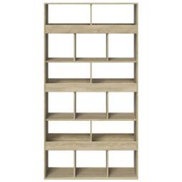 Berkfield Home Room Divider Sonoma Oak 100x33x187.5 cm Engineered Wood in Light Tan - thumbnail 4