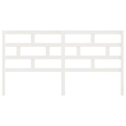 Berkfield Home Bed Headboard White 206x4x100 cm Solid Wood Pine - Size: 206 x 4 x 100 cm - thumbnail 4