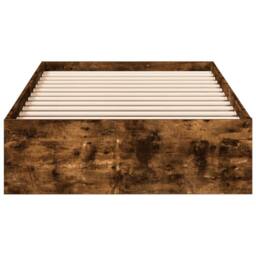 Berkfield Home Bed Frame with Drawers without Mattress Smoked Oak 90x190 cm Single in Brown - thumbnail 4